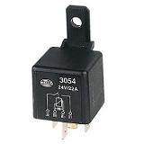 HELLA RELAY  - Normally Open Relay with Diode - 4 Pin, 24V DC.  Voltage - 24V DC.  Current Draw - 70mA. Protection - Diode.  Amperage - 22A